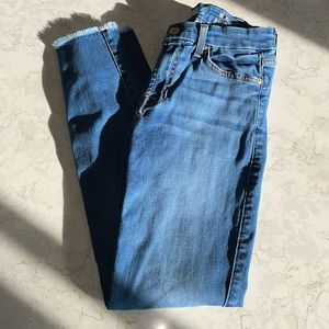 7 For All Mankind b(air) denim - the ankle skinny jeans